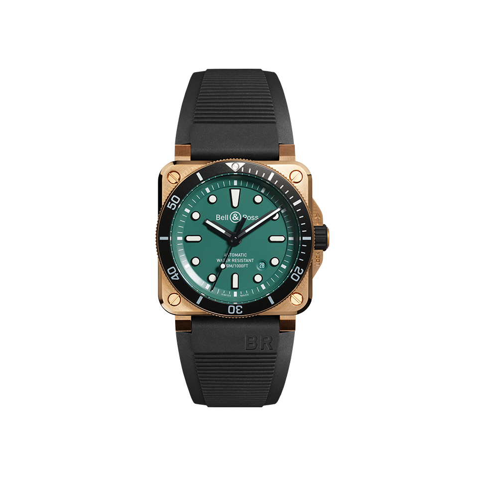 BELL ROSS 03 92 DIVER BLACK GREEN BRONZE Hardy Brothers