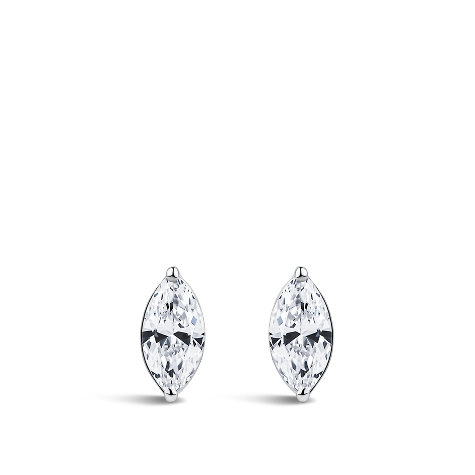 18ct white store gold earrings