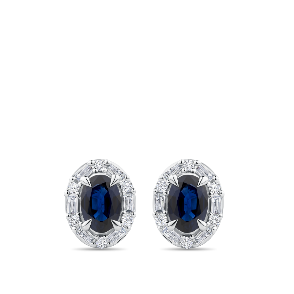 Mens sapphire store earrings