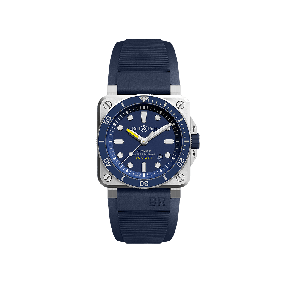 Bell Ross BR 03 92 Diver Blue Hardy Brothers Jewellers