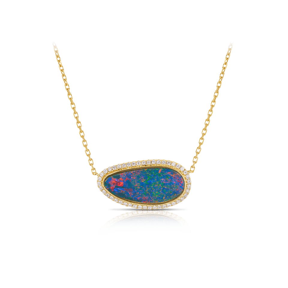 Australian blue hot sale opal necklace