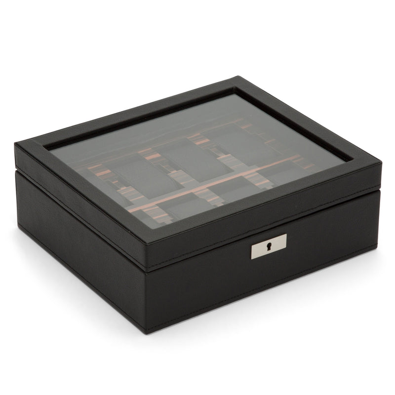 Wolf Roadster 8 Pc Watch Box Black