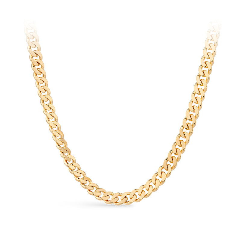 Curb Link Chain Necklace in 18ct Yellow Gold