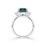 9.63ct Lagoon Tourmaline and 0.82ct Diamond Ring in 18ct White Gold