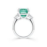 VAULT 6.84ct Emerald and 0.50ct Diamond Ring in 18ct White Gold