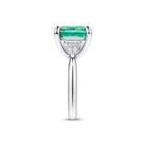 VAULT 6.84ct Emerald and 0.50ct Diamond Ring in 18ct White Gold