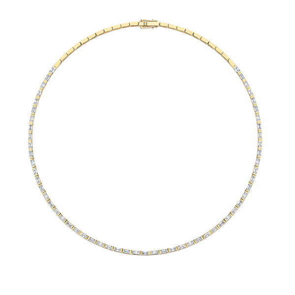 4.55 Carat Diamond Tennis Necklace in 18ct Yellow Gold