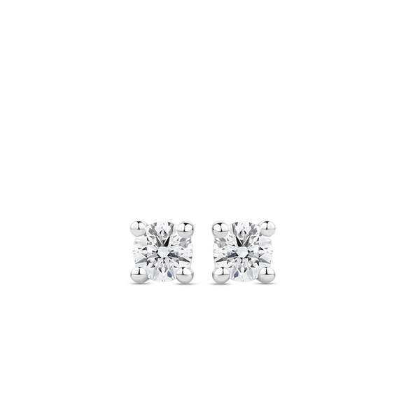 0.20 Carat Solitaire Diamond Stud Earrings in 18ct White Gold