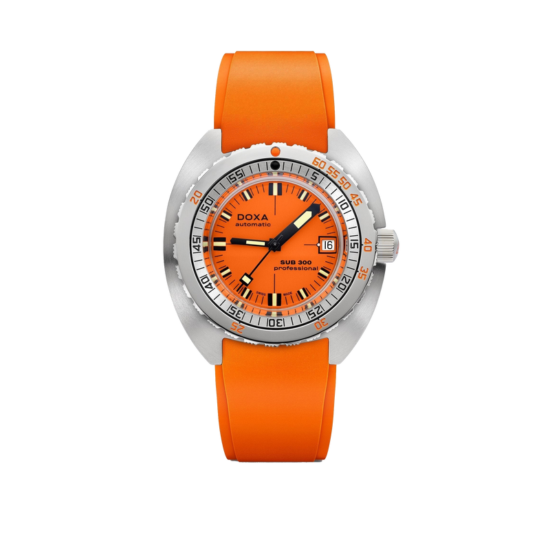 DOXA SUB 300 Professional Stainless Steel Rubber Strap 821.10.351.21