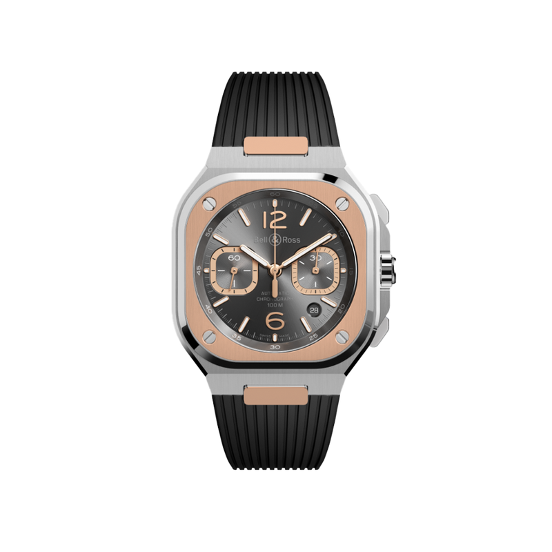 BELL & ROSS BR 05 CHRONO GREY STEEL & GOLD