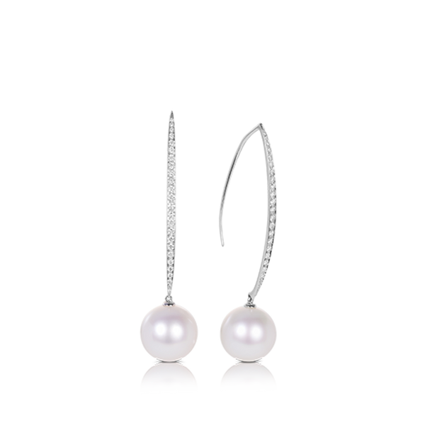 South Sea Pearl Earrings in 18ct White Gold