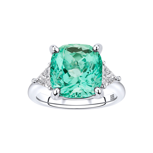 VAULT 6.84ct Emerald and 0.50ct Diamond Ring in 18ct White Gold