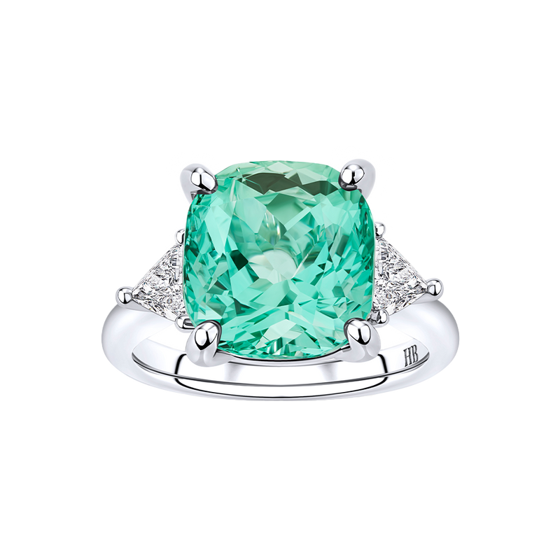 VAULT 6.84ct Emerald and 0.50ct Diamond Ring in 18ct White Gold