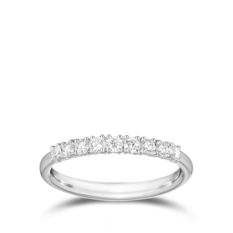 Diamond Anniversary Ring in 18ct White Gold