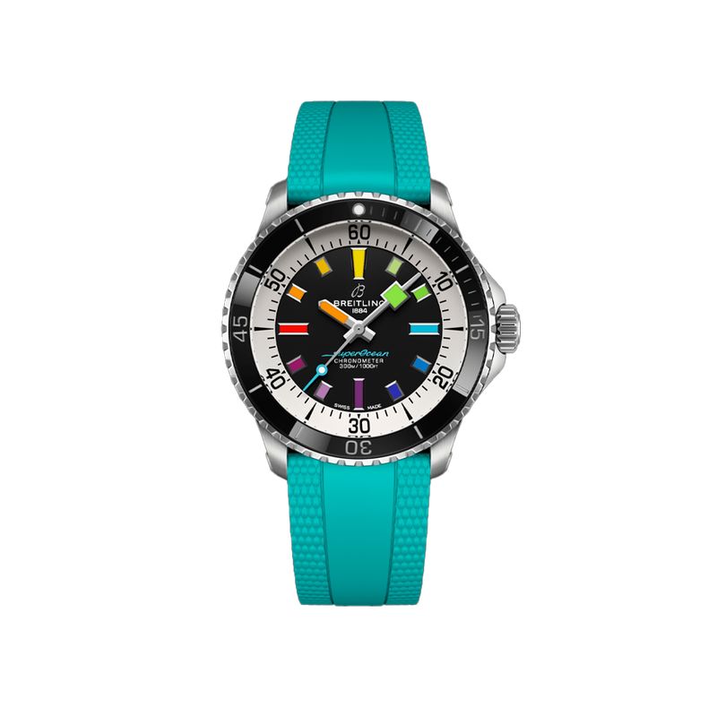 Breitling Superocean Automatic Black Rainbow Stainless Steel 42.00mm