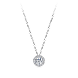 Halo Diamond Pendant in 18ct White Gold