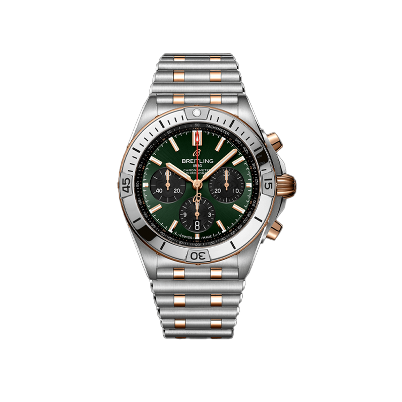 Breitling Chronomat B01 Chronograph Green Stainless Steel & 18ct Rose Gold 42.00mm