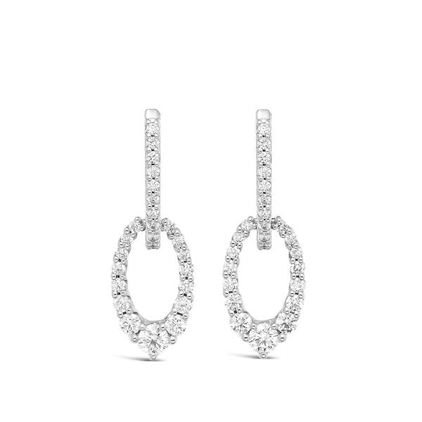 1.50 Carat Diamond Earrings in 18ct White Gold