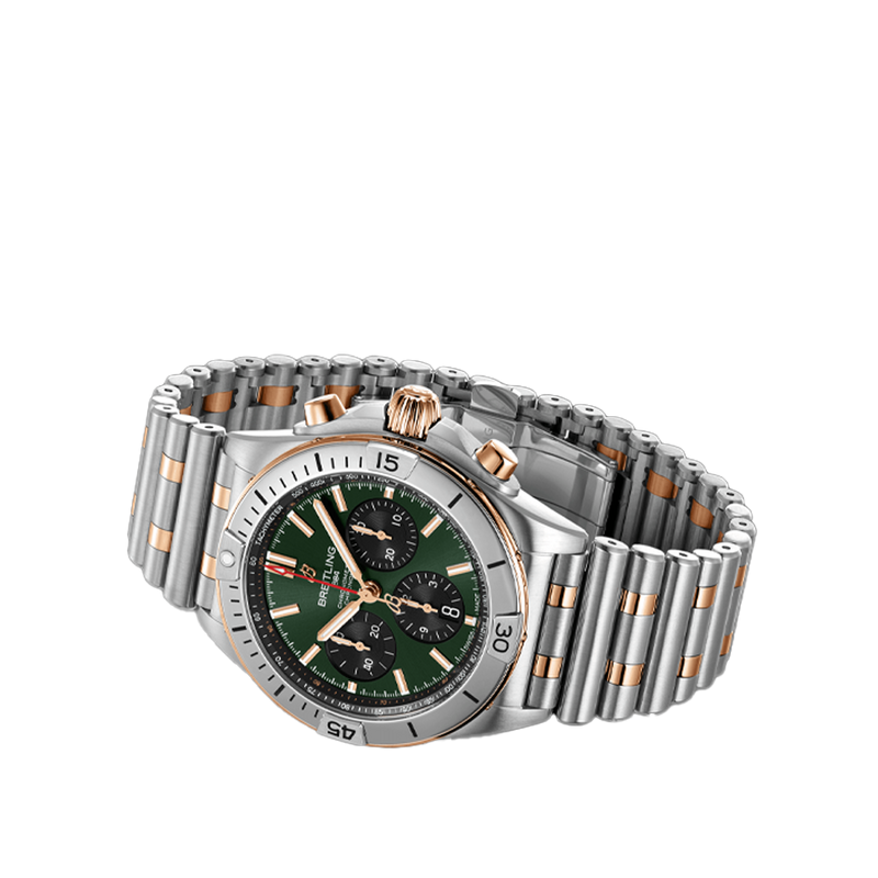 Breitling Chronomat B01 Chronograph Green Stainless Steel & 18ct Rose Gold 42.00mm