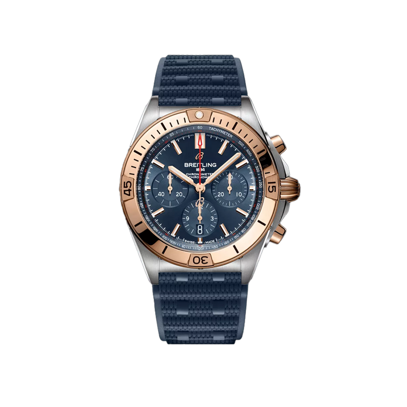 Breitling Chronomat B01 Chronograph Blue Stainless Steel & 18ct Rose Gold 42.00mm