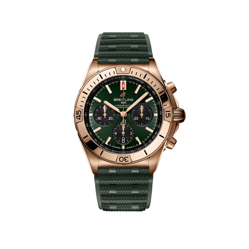 Breitling Chronomat Automatic Chronograph Green 18ct Rose Gold