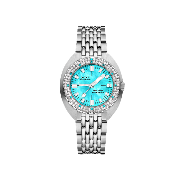 DOXA Sub 200T Diamonds Aquamarine Watch 804.10D.241.10