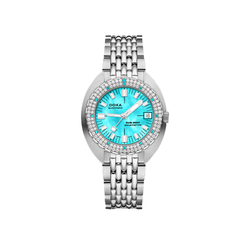 DOXA Sub 200T Diamonds Aquamarine Watch 804.10D.241.10