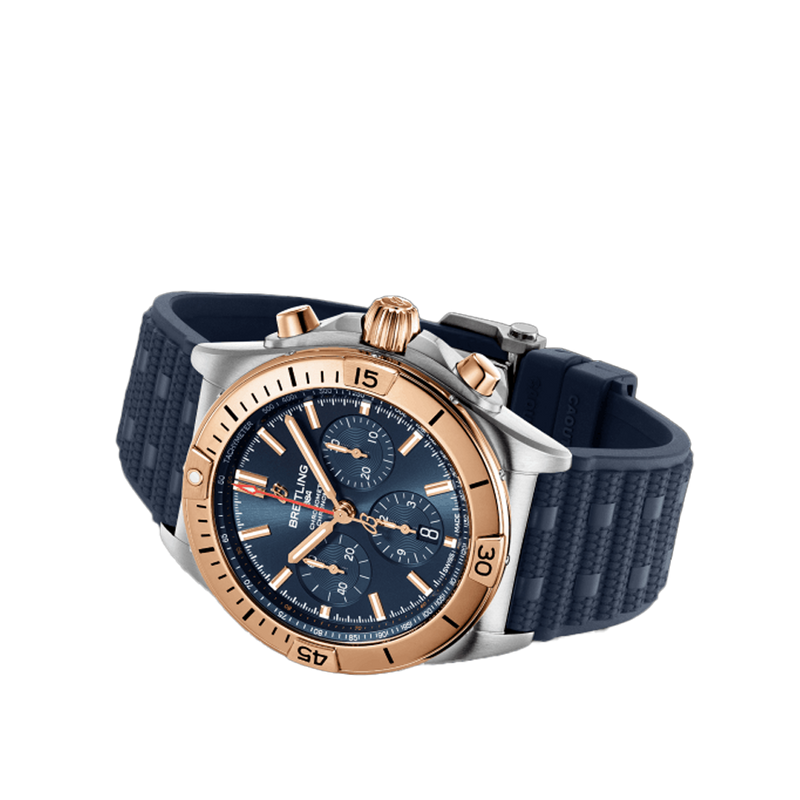 Breitling Chronomat B01 Chronograph Blue Stainless Steel & 18ct Rose Gold 42.00mm