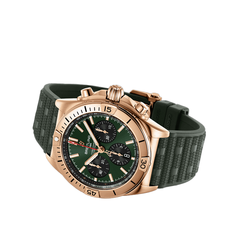 Breitling Chronomat Automatic Chronograph Green 18ct Rose Gold