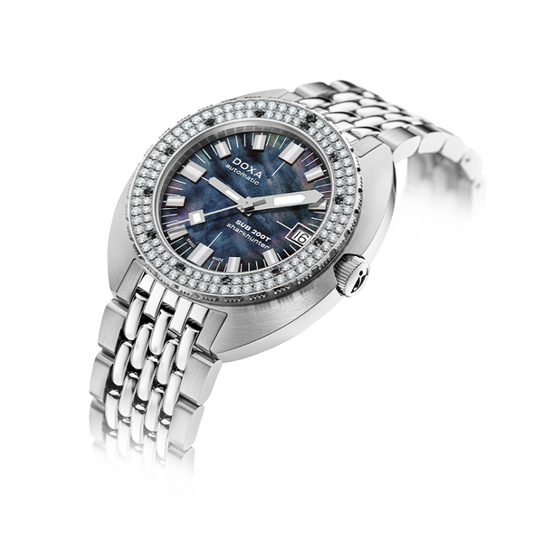 DOXA Sub 200T Diamonds Sharkhunter Watch 804.10D.101.10