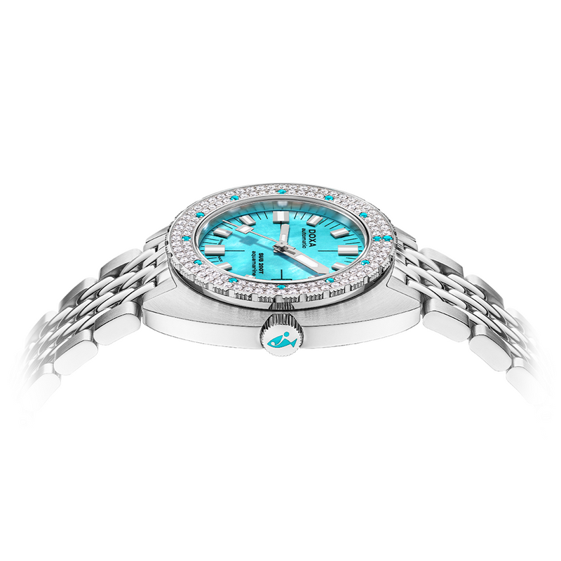 DOXA Sub 200T Diamonds Aquamarine Watch 804.10D.241.10