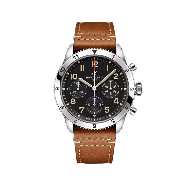 Breitling Classic AVI Automatic Chronograph Black Stainless Steel 42.00mm