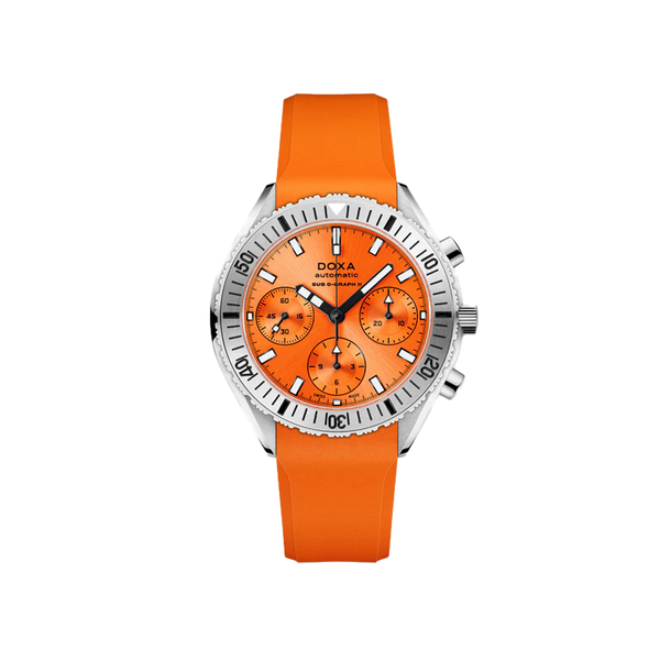 DOXA SUB 200 C-GRAPH II Professional Stainless Steel Rubber Strap 797.10.351.21