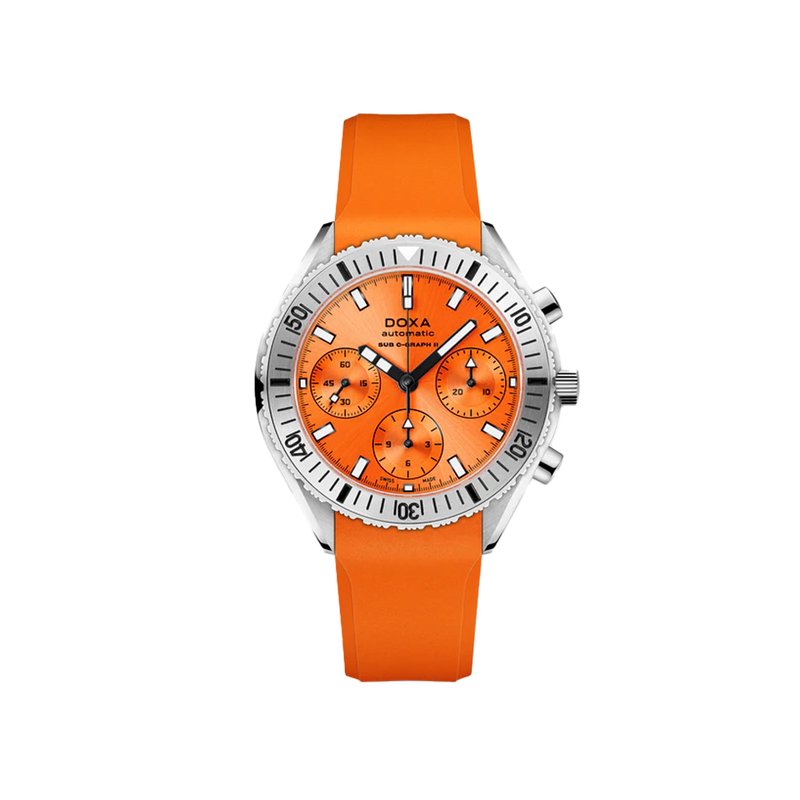 DOXA SUB 200 C-GRAPH II Professional Stainless Steel Rubber Strap 797.10.351.21