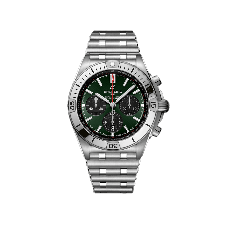 Breitling Chronomat B01 Chronograph Green Stainless Steel 42.00mm