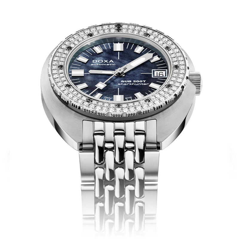 DOXA Sub 200T Diamonds Sharkhunter Watch 804.10D.101.10