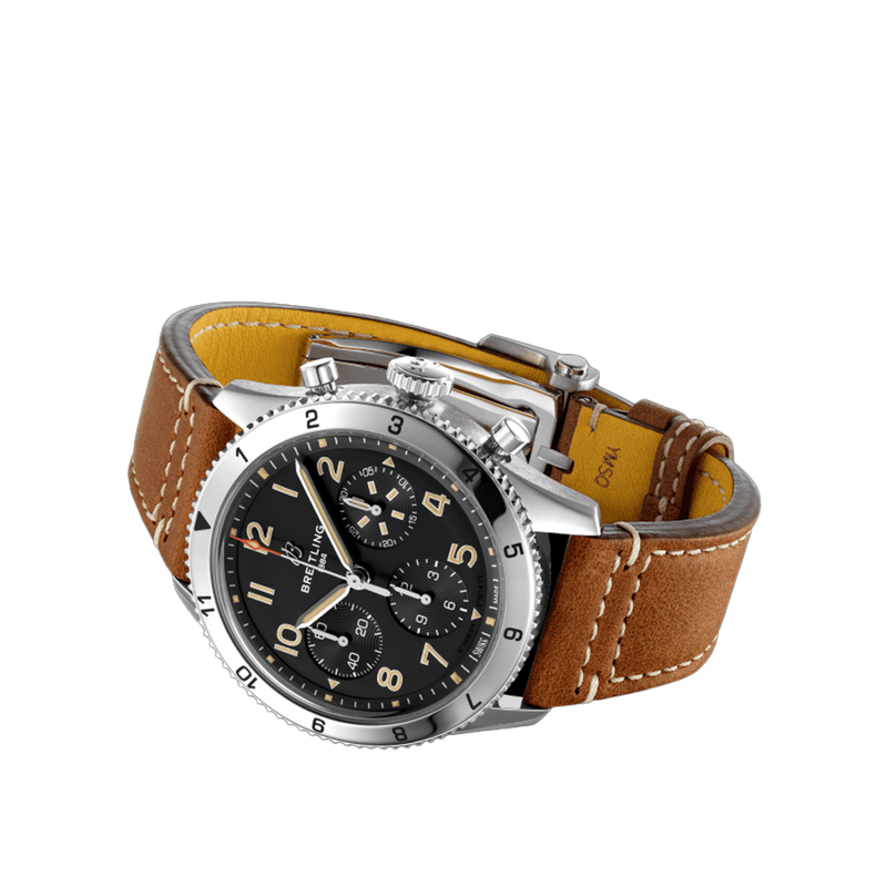 Breitling Classic AVI Automatic Chronograph Black Stainless Steel 42.00mm