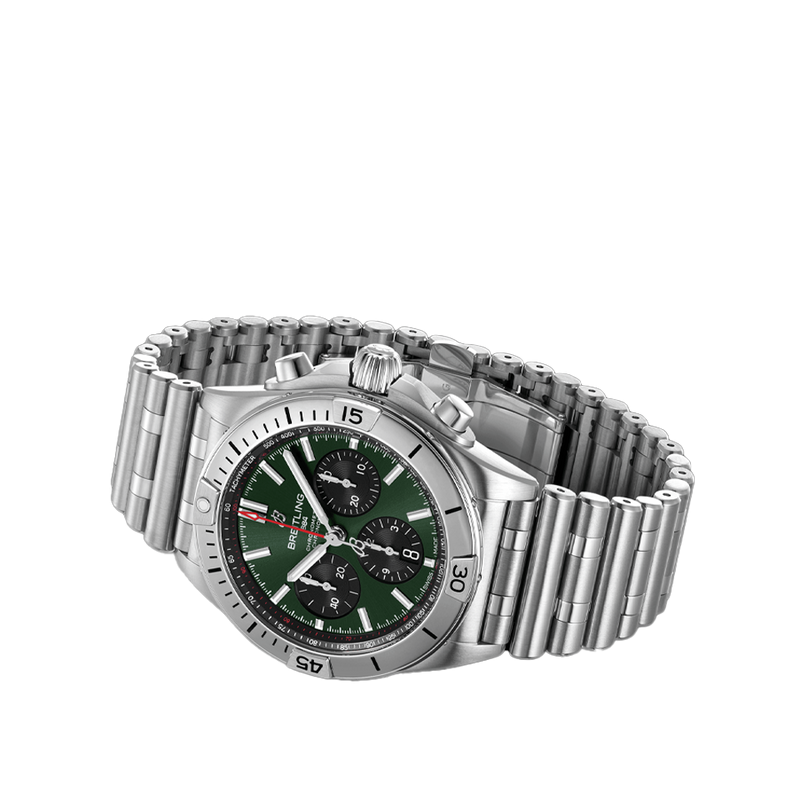 Breitling Chronomat B01 Chronograph Green Stainless Steel 42.00mm