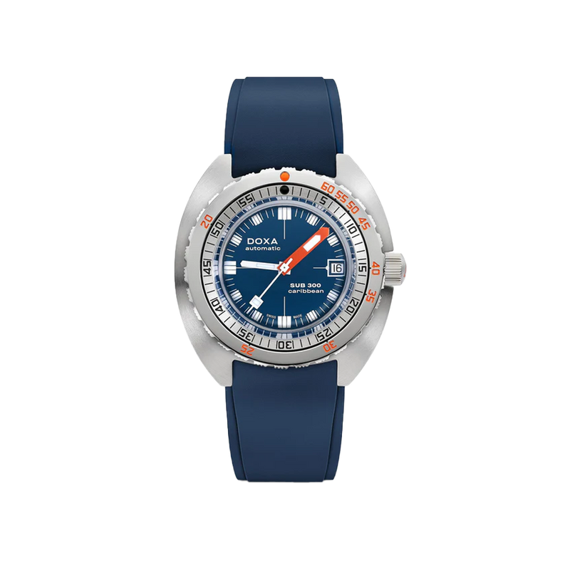 DOXA SUB 300 Carribean Stainless Steel Rubber Strap 821.10.201.32