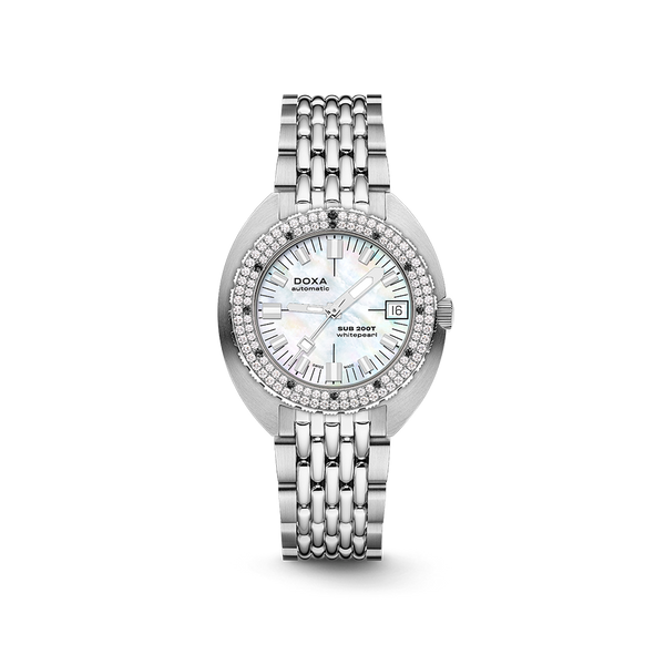 DOXA Sub 200T Diamonds Whitepearl Watch 804.10D.011.10