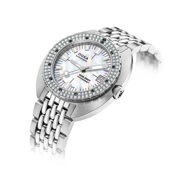 DOXA Sub 200T Diamonds Whitepearl Watch 804.10D.011.10