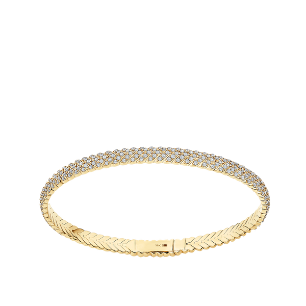 2.00 Carat Diamond Vera Flex Bangle in 14ct Yellow Gold