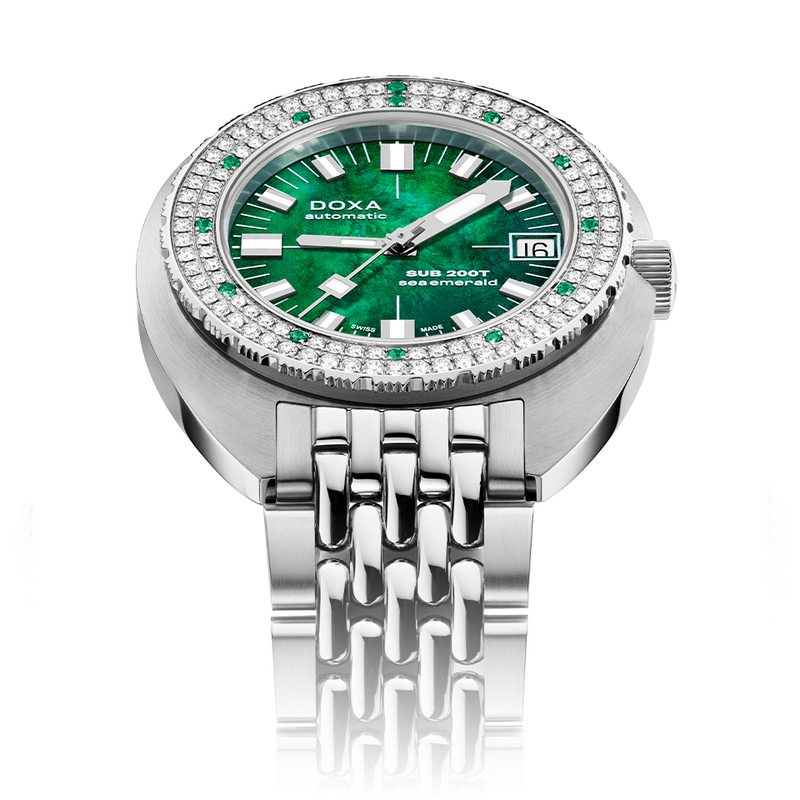 DOXA Sub 200T Diamonds Sea Emerald Watch 804.10D.131.10