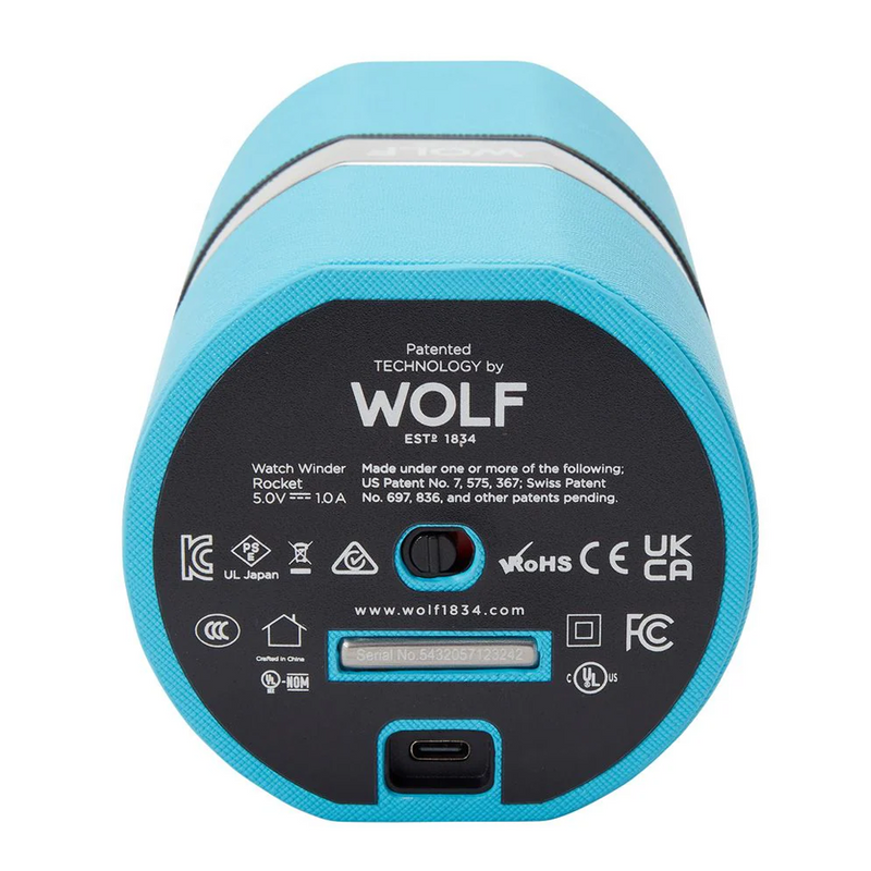 Wolf "The Rocket" Automatic Blue Watch Winder