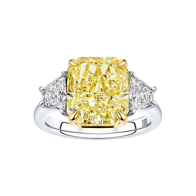 VAULT 7.44ct Yellow Diamond and 1.04ct Diamond Ring in 18ct Yellow and White Gold