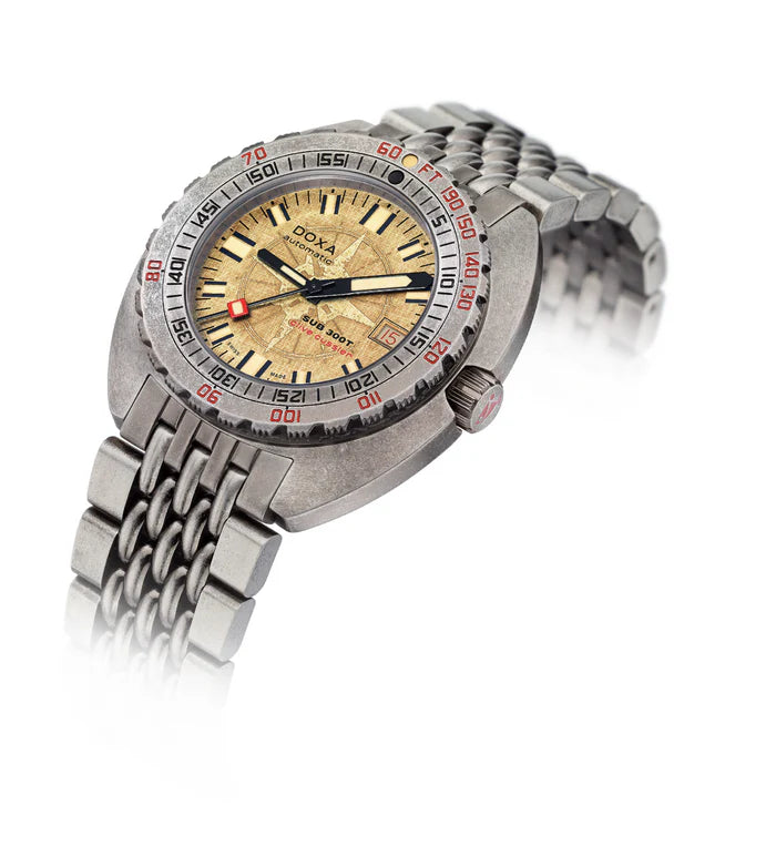 DOXA SUB 300T Clive Cussler Stainless Steel Bracelet & NATO Strap 840.80.031.15