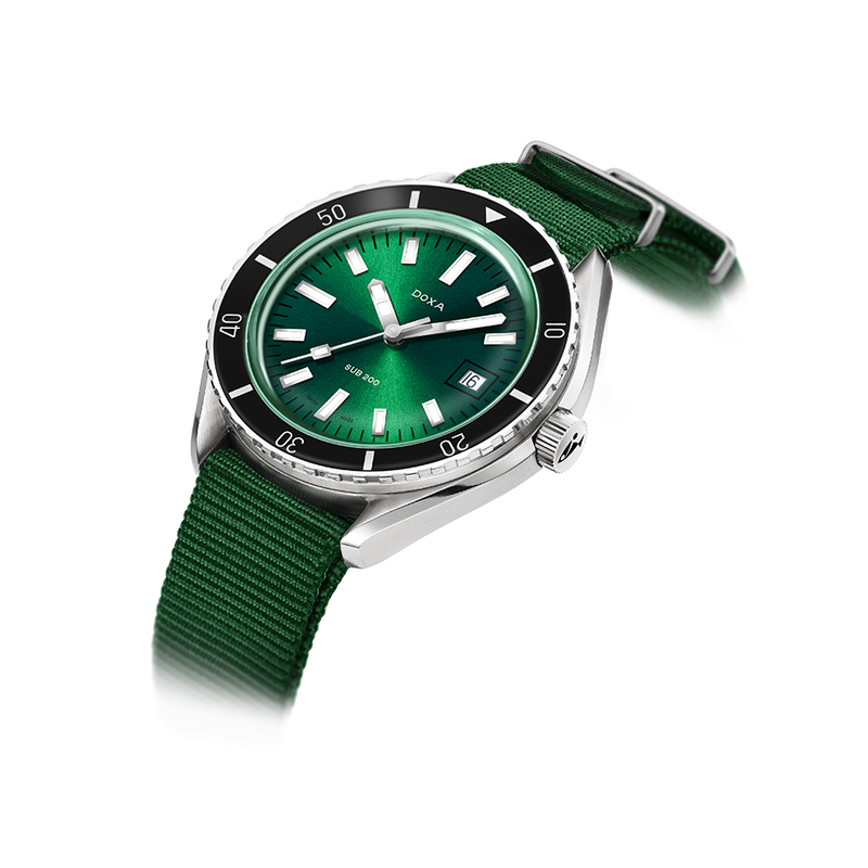 DOXA SUB 200 Sea Emerald Stainless Steel NATO Strap 799.10.131.26-N