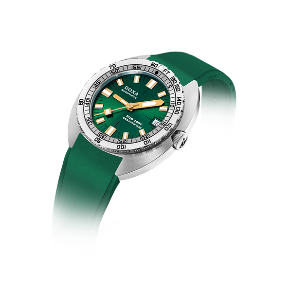 DOXA SUB 200T Sea Emerald Stainless Steel Rubber Strap 804.10.131S.26