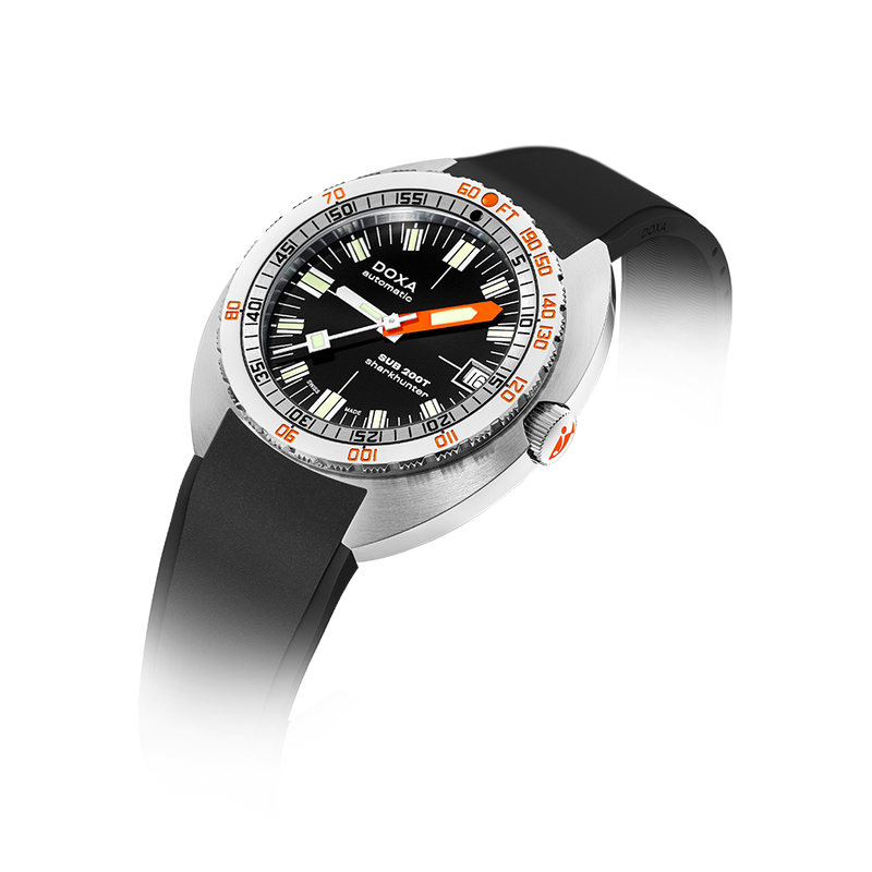 DOXA SUB 200T Sharkhunter Stainless Steel Rubber Strap 804.10.101.20