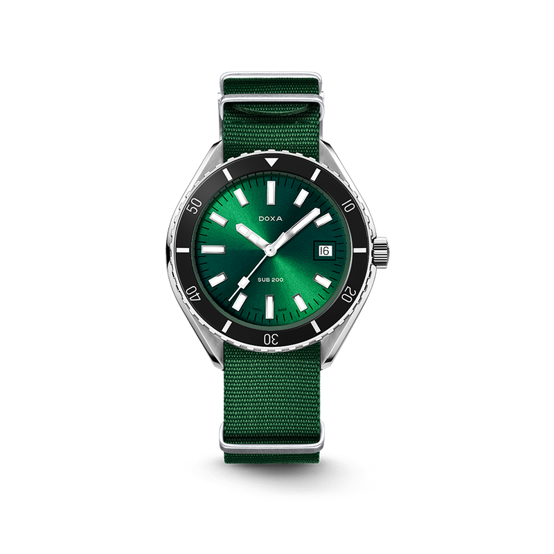 DOXA SUB 200 Sea Emerald Stainless Steel NATO Strap 799.10.131.26-N